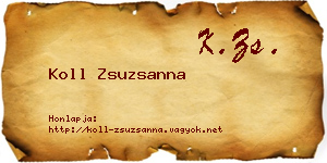Koll Zsuzsanna névjegykártya